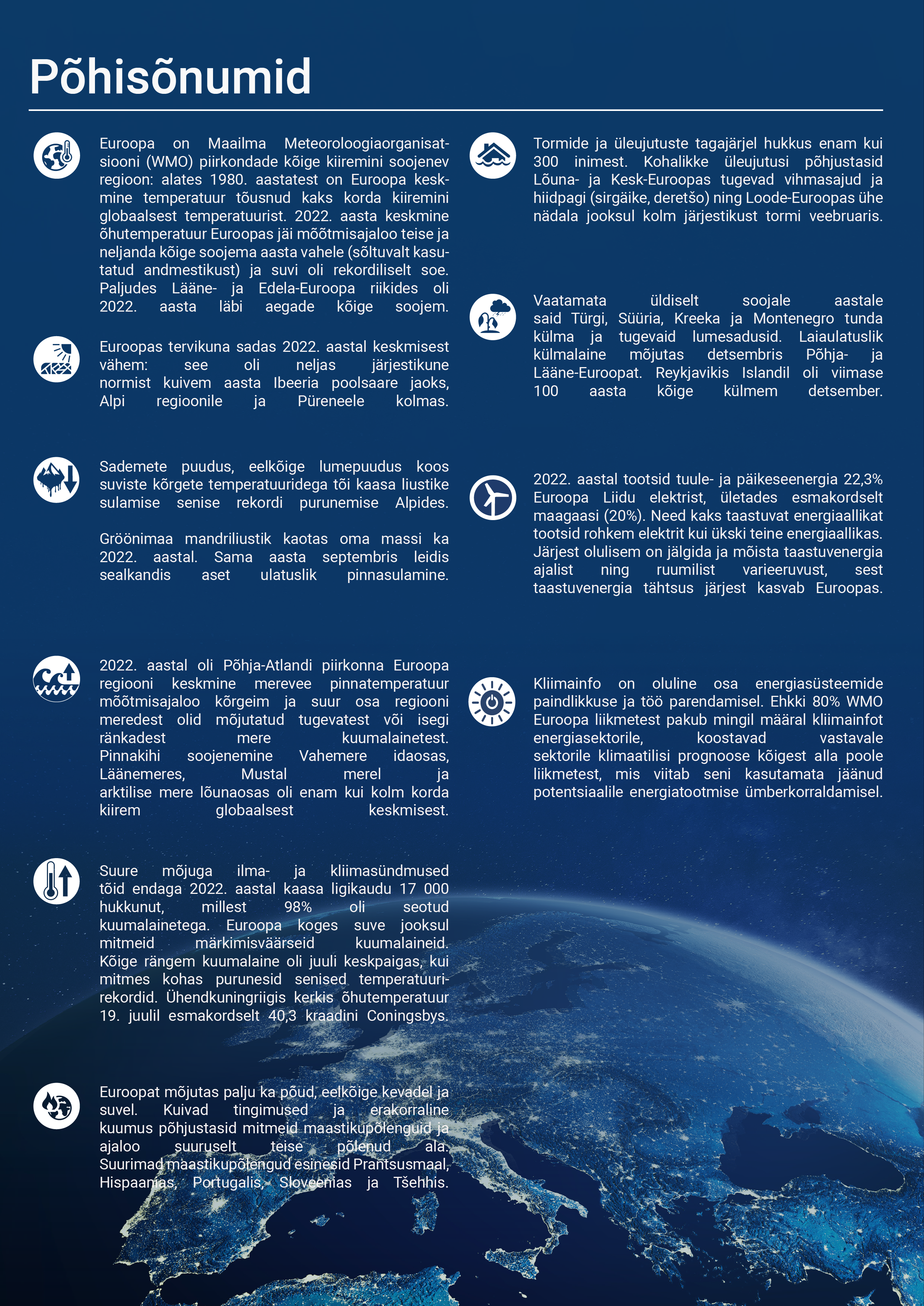 Euroopa kliimaraporti põhisõnumid