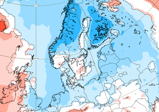 Perioodi 29.05-5.06 Ãµhutemperatuuri anomaalia kaardil