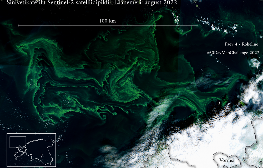 sinivetikad satelliidilt vaadatuna